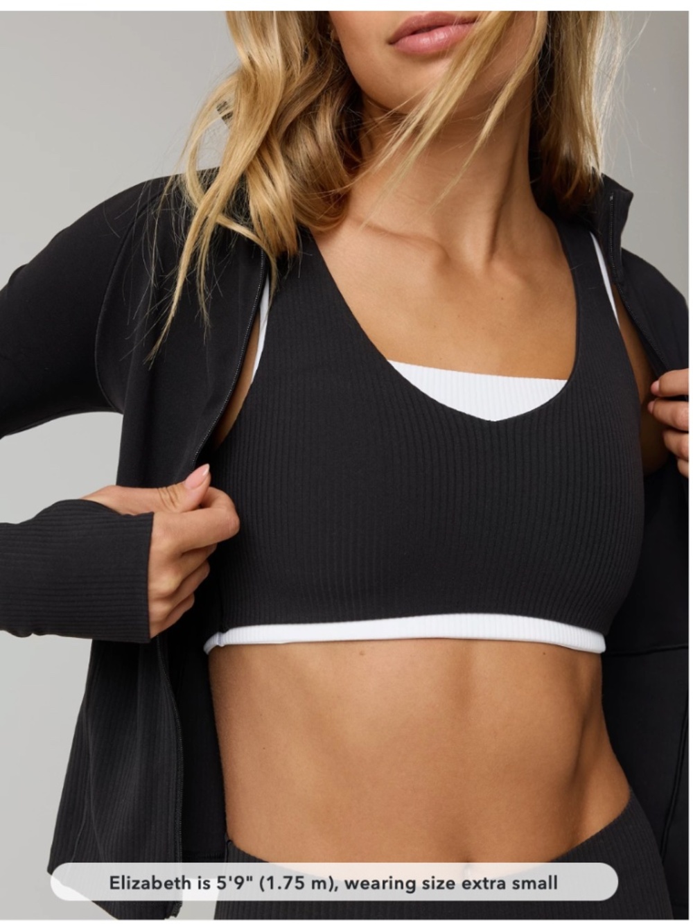 🆕NWT OFFLINE By Aerie Real Me XTRA Rib Switch Up V-Neck Sports Bra, Medium